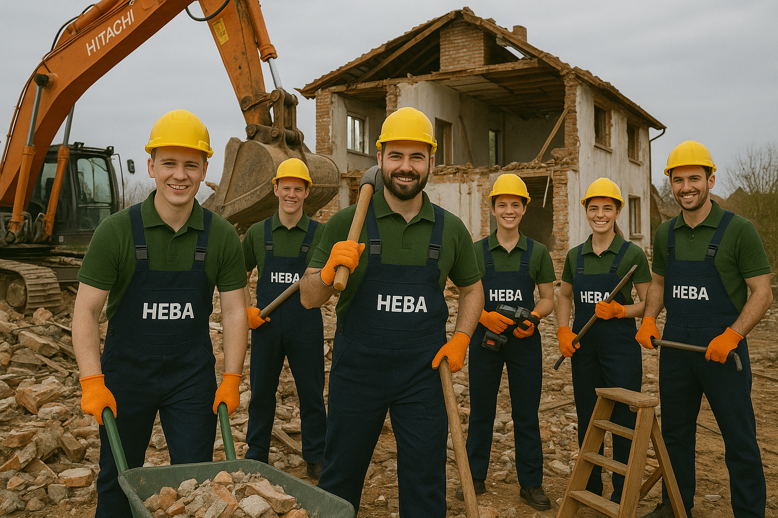 HEBA Mitarbeiter Abbruch Haus