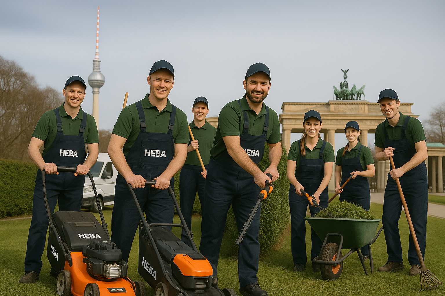 HEBA Mitarbeiter Gartenarbeit Berlin